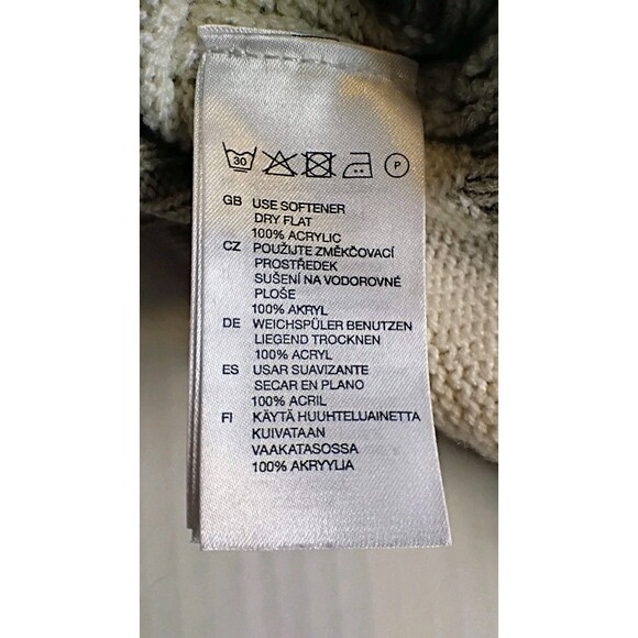 H&M Women's Small‎ Ivory/Beige/Gray Cowl Neck Sweater Dress - Picture 4 of 5